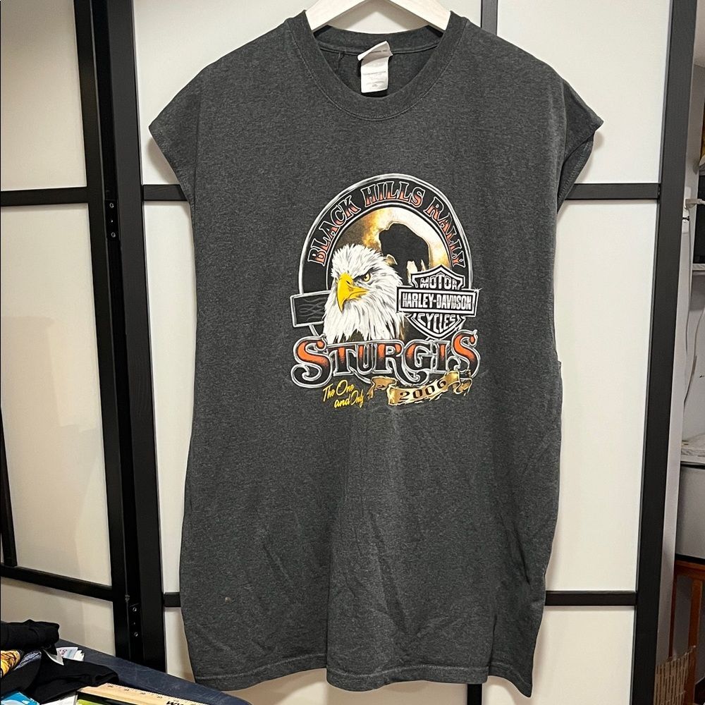 Harley-Davidson 66th Anniversary Gray Sturgis Eagle Tee Size 2XL